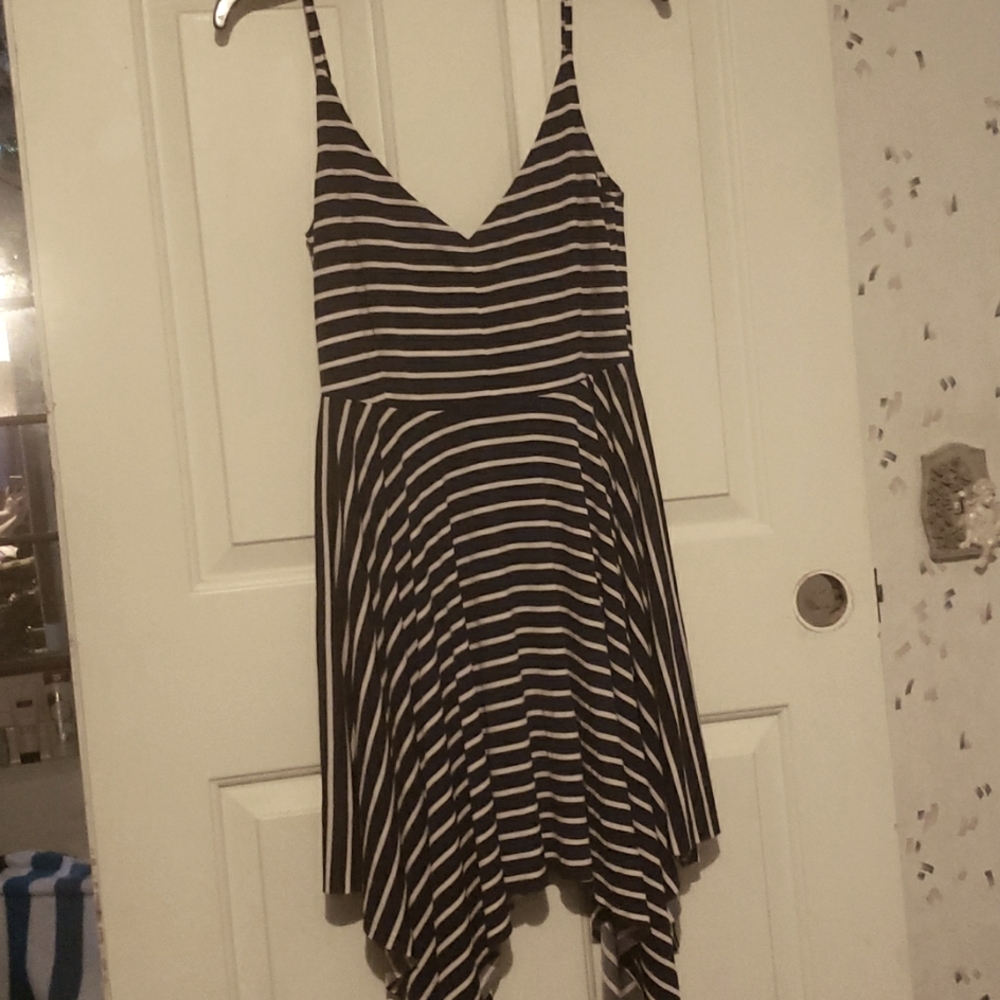 Nautical blue & white dress
